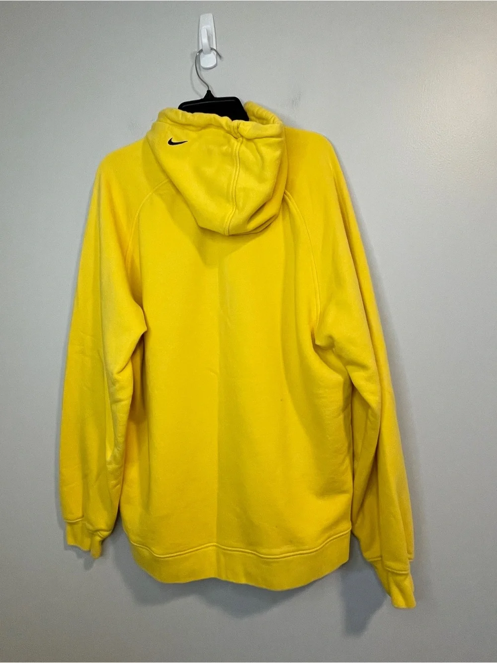 VINTAGE Nike Bright Yellow Pullover Hoodie with Arch Logo